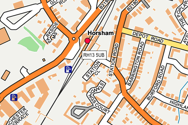 RH13 5UB map - OS OpenMap – Local (Ordnance Survey)