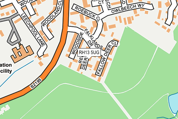 RH13 5UG map - OS OpenMap – Local (Ordnance Survey)