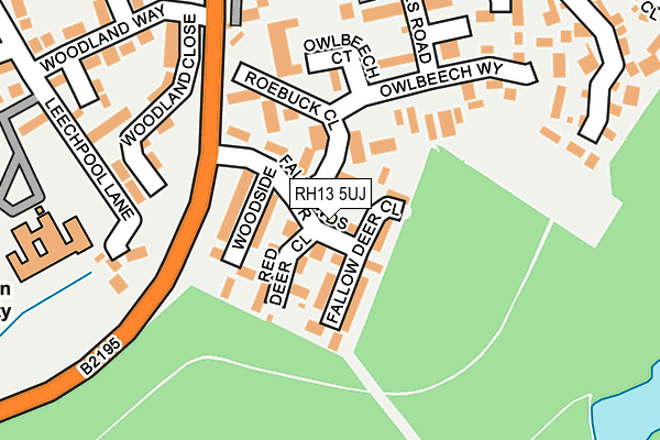 RH13 5UJ map - OS OpenMap – Local (Ordnance Survey)