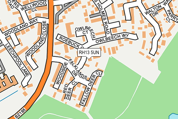 RH13 5UN map - OS OpenMap – Local (Ordnance Survey)