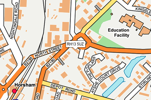 RH13 5UZ map - OS OpenMap – Local (Ordnance Survey)