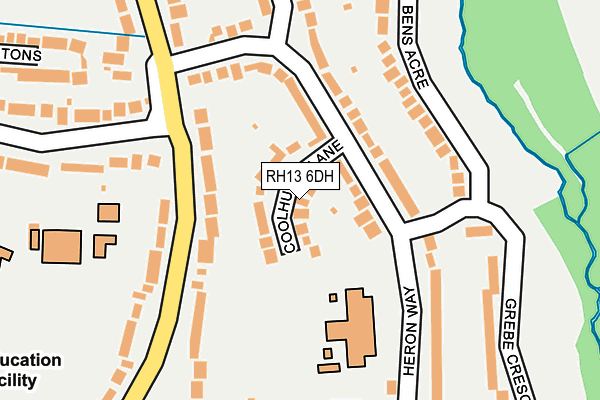 RH13 6DH map - OS OpenMap – Local (Ordnance Survey)