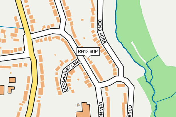 RH13 6DP map - OS OpenMap – Local (Ordnance Survey)