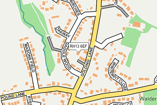 RH13 6EF map - OS OpenMap – Local (Ordnance Survey)