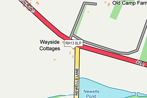 RH13 6LP map - OS OpenMap – Local (Ordnance Survey)