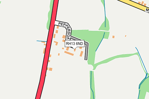 RH13 6ND map - OS OpenMap – Local (Ordnance Survey)