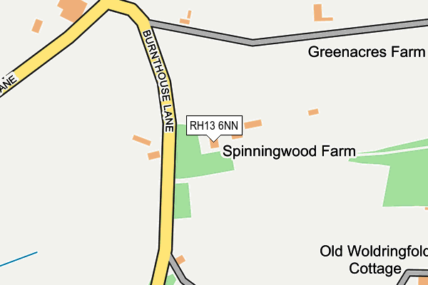 RH13 6NN map - OS OpenMap – Local (Ordnance Survey)