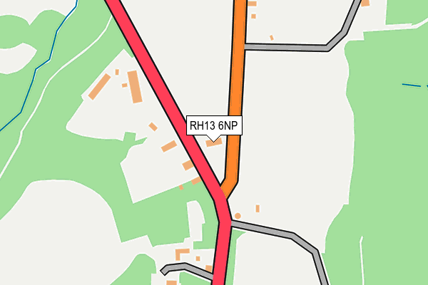 RH13 6NP map - OS OpenMap – Local (Ordnance Survey)