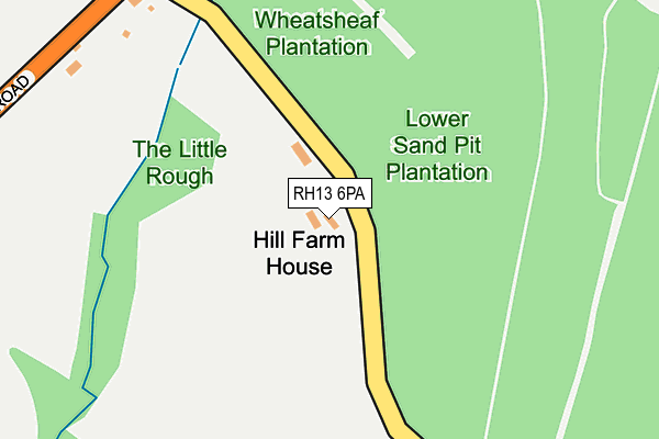 RH13 6PA map - OS OpenMap – Local (Ordnance Survey)