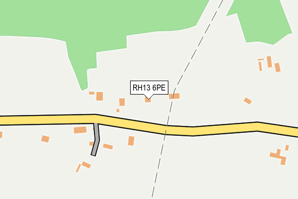RH13 6PE map - OS OpenMap – Local (Ordnance Survey)