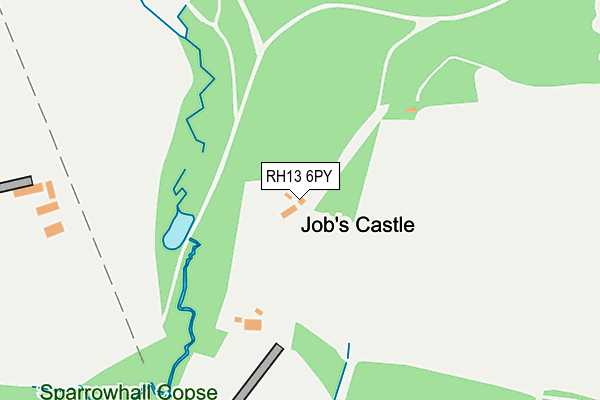 RH13 6PY map - OS OpenMap – Local (Ordnance Survey)