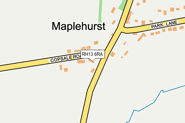 RH13 6RA map - OS OpenMap – Local (Ordnance Survey)