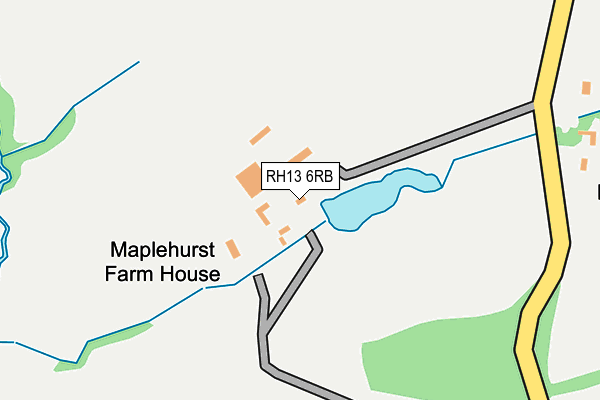 RH13 6RB map - OS OpenMap – Local (Ordnance Survey)