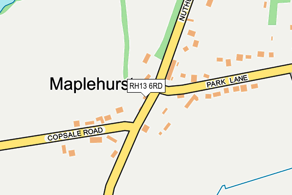 RH13 6RD map - OS OpenMap – Local (Ordnance Survey)