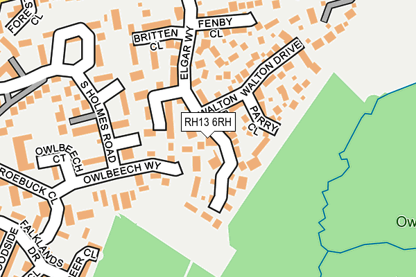 RH13 6RH map - OS OpenMap – Local (Ordnance Survey)