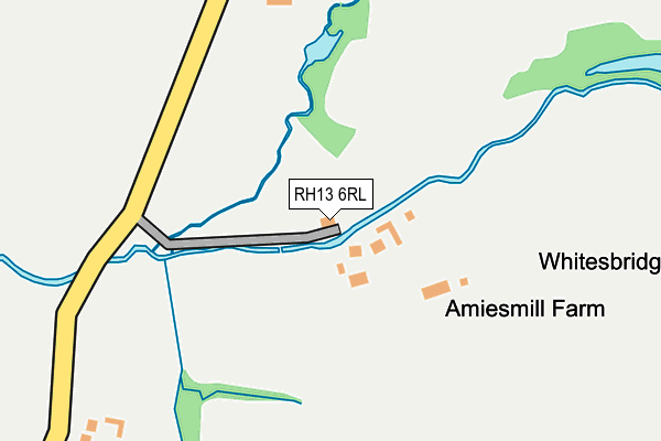 RH13 6RL map - OS OpenMap – Local (Ordnance Survey)