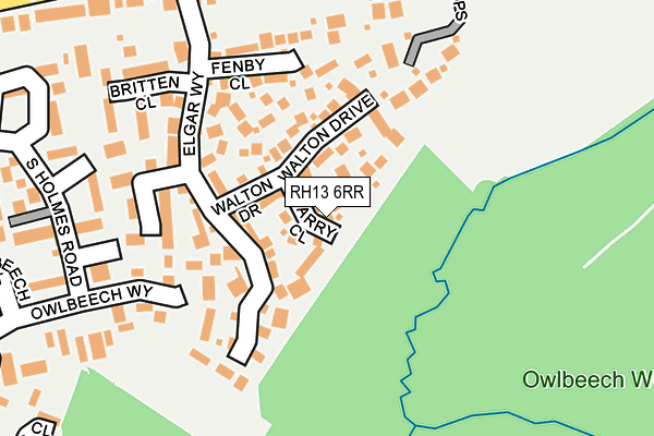 RH13 6RR map - OS OpenMap – Local (Ordnance Survey)