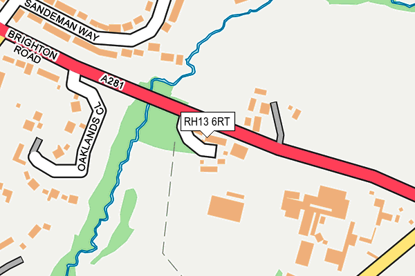 RH13 6RT map - OS OpenMap – Local (Ordnance Survey)