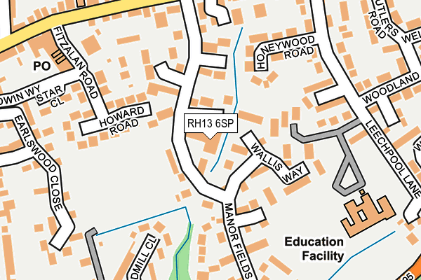 RH13 6SP map - OS OpenMap – Local (Ordnance Survey)