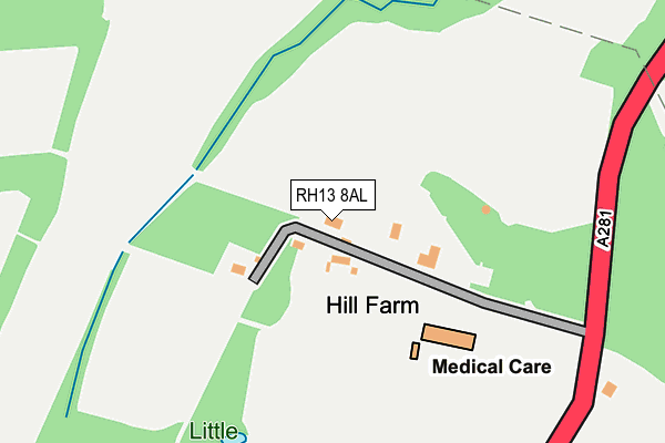 RH13 8AL map - OS OpenMap – Local (Ordnance Survey)