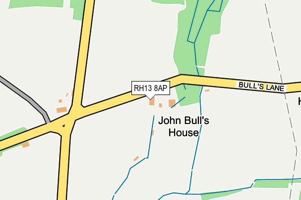 RH13 8AP map - OS OpenMap – Local (Ordnance Survey)