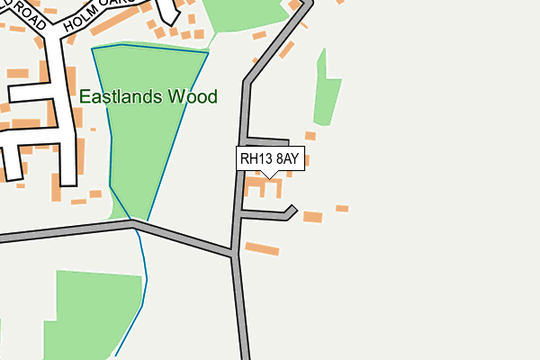 RH13 8AY map - OS OpenMap – Local (Ordnance Survey)