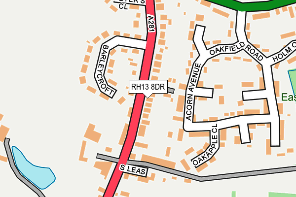 RH13 8DR map - OS OpenMap – Local (Ordnance Survey)