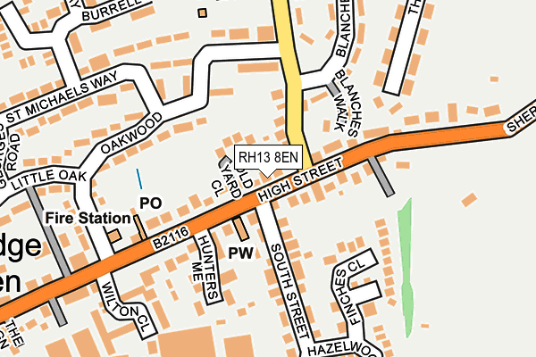 RH13 8EN map - OS OpenMap – Local (Ordnance Survey)