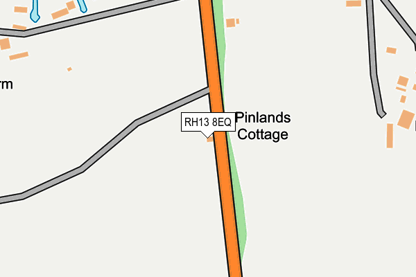 RH13 8EQ map - OS OpenMap – Local (Ordnance Survey)