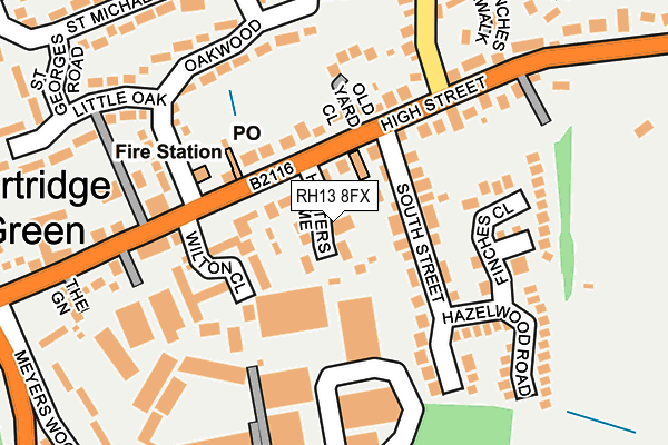 RH13 8FX map - OS OpenMap – Local (Ordnance Survey)