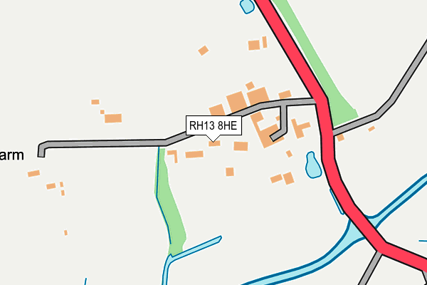 RH13 8HE map - OS OpenMap – Local (Ordnance Survey)