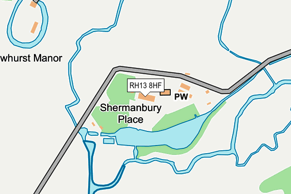 RH13 8HF map - OS OpenMap – Local (Ordnance Survey)