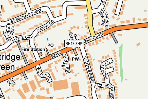 RH13 8HP map - OS OpenMap – Local (Ordnance Survey)