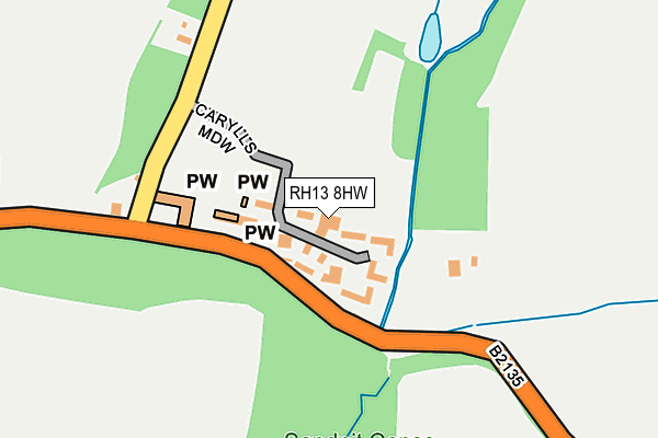 RH13 8HW map - OS OpenMap – Local (Ordnance Survey)