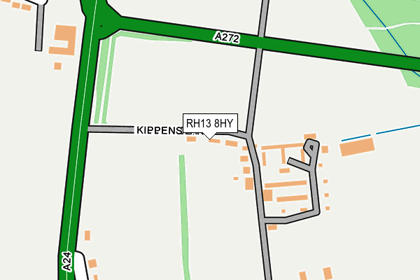 RH13 8HY map - OS OpenMap – Local (Ordnance Survey)