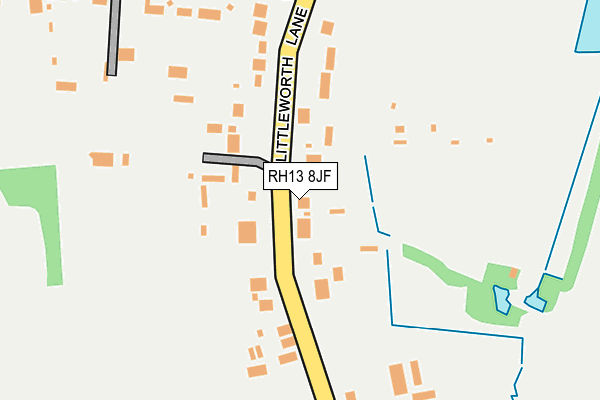 RH13 8JF map - OS OpenMap – Local (Ordnance Survey)