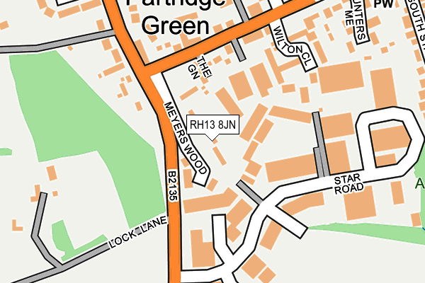 RH13 8JN map - OS OpenMap – Local (Ordnance Survey)