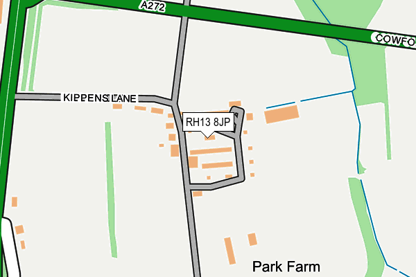 RH13 8JP map - OS OpenMap – Local (Ordnance Survey)