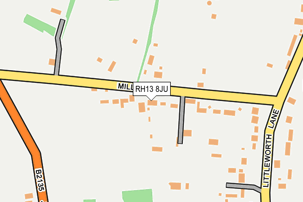 RH13 8JU map - OS OpenMap – Local (Ordnance Survey)