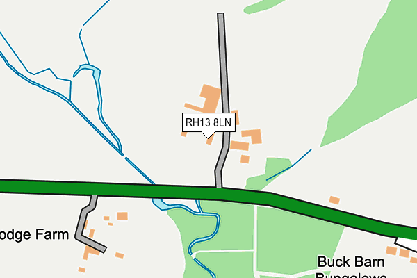 RH13 8LN map - OS OpenMap – Local (Ordnance Survey)