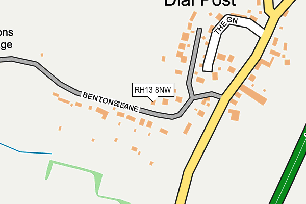 RH13 8NW map - OS OpenMap – Local (Ordnance Survey)