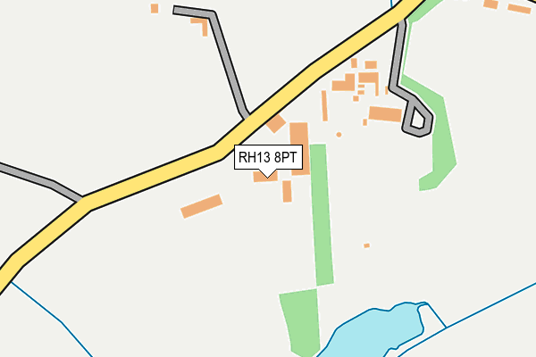 RH13 8PT map - OS OpenMap – Local (Ordnance Survey)