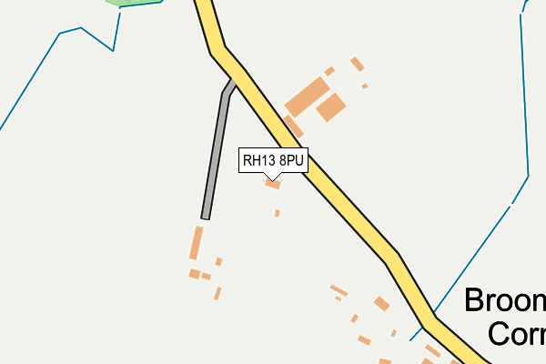 RH13 8PU map - OS OpenMap – Local (Ordnance Survey)