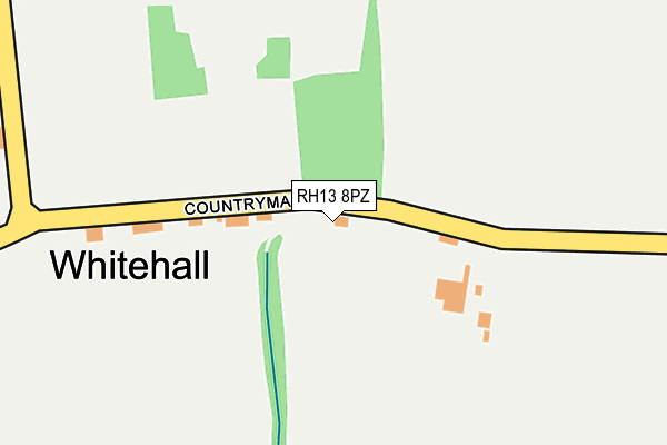 RH13 8PZ map - OS OpenMap – Local (Ordnance Survey)