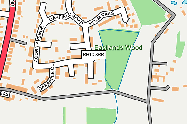 RH13 8RR map - OS OpenMap – Local (Ordnance Survey)