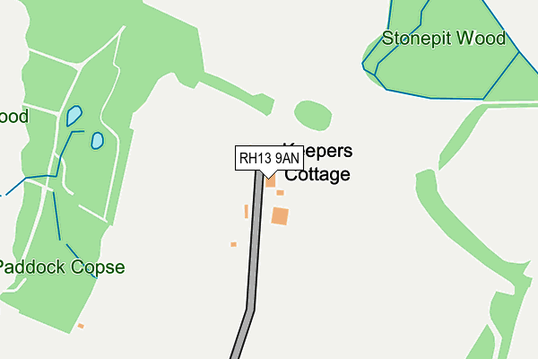 RH13 9AN map - OS OpenMap – Local (Ordnance Survey)