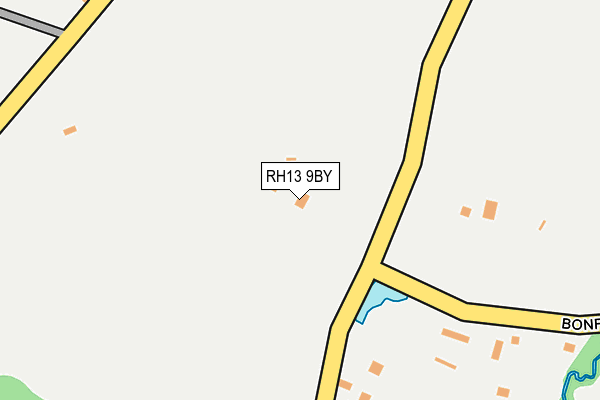 RH13 9BY map - OS OpenMap – Local (Ordnance Survey)