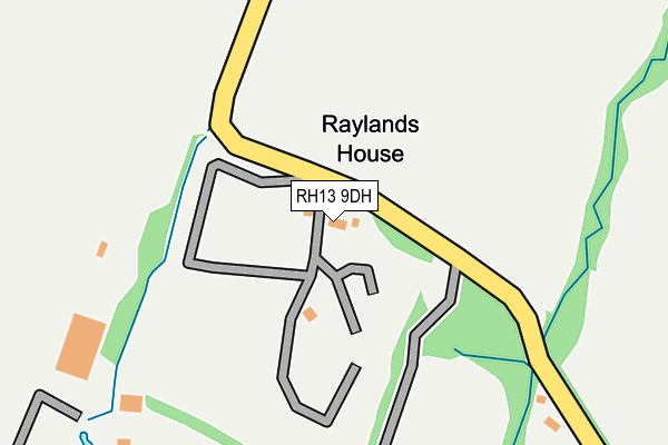 RH13 9DH map - OS OpenMap – Local (Ordnance Survey)