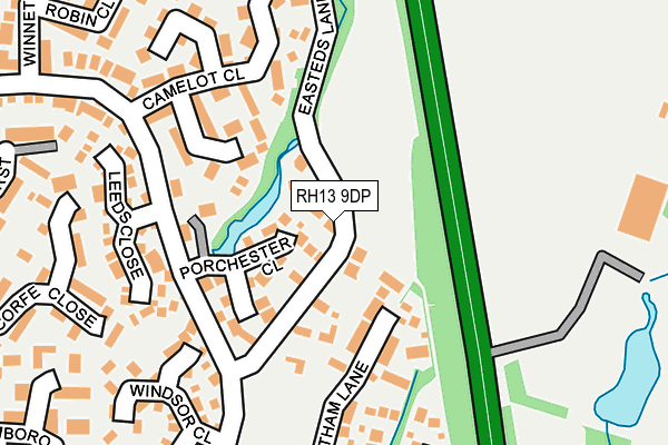 RH13 9DP map - OS OpenMap – Local (Ordnance Survey)