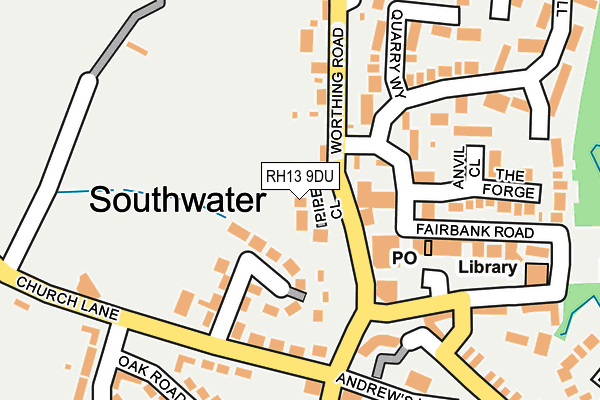 RH13 9DU map - OS OpenMap – Local (Ordnance Survey)